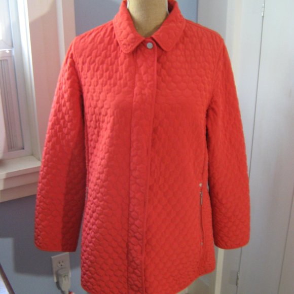 Hilary Radley Light Quilted Orange Jacket - Picture 1 of 6